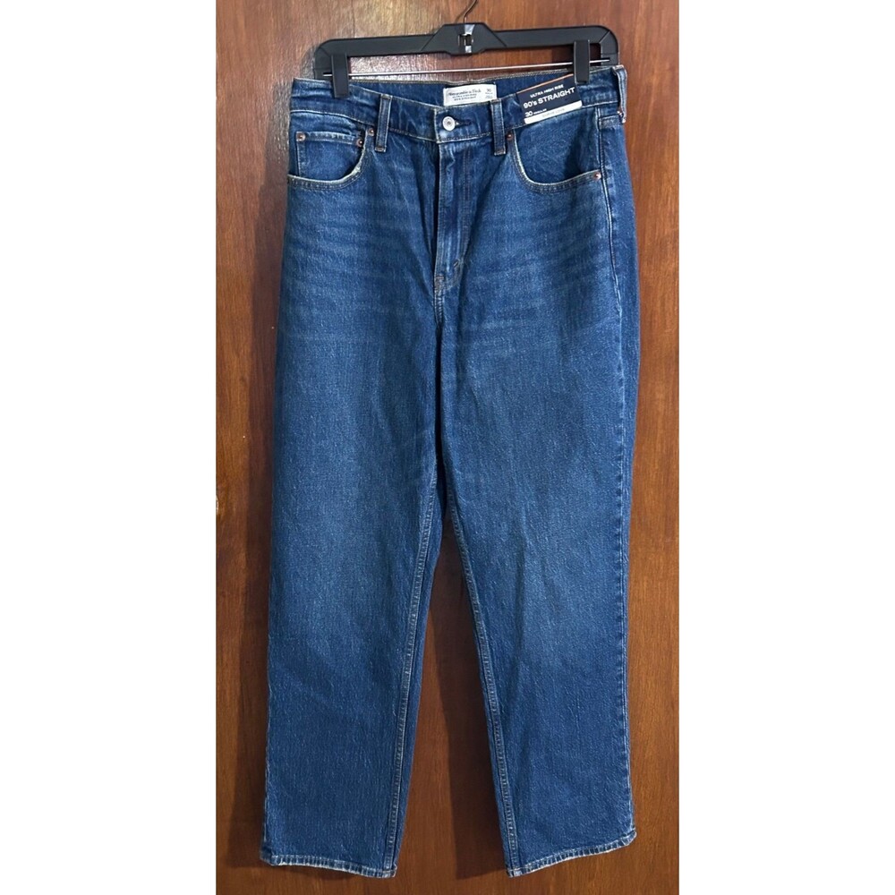 Abercrombie & Fitch Women's sz 30 Ultra High Rise 90' Straight Curve Love Jeans